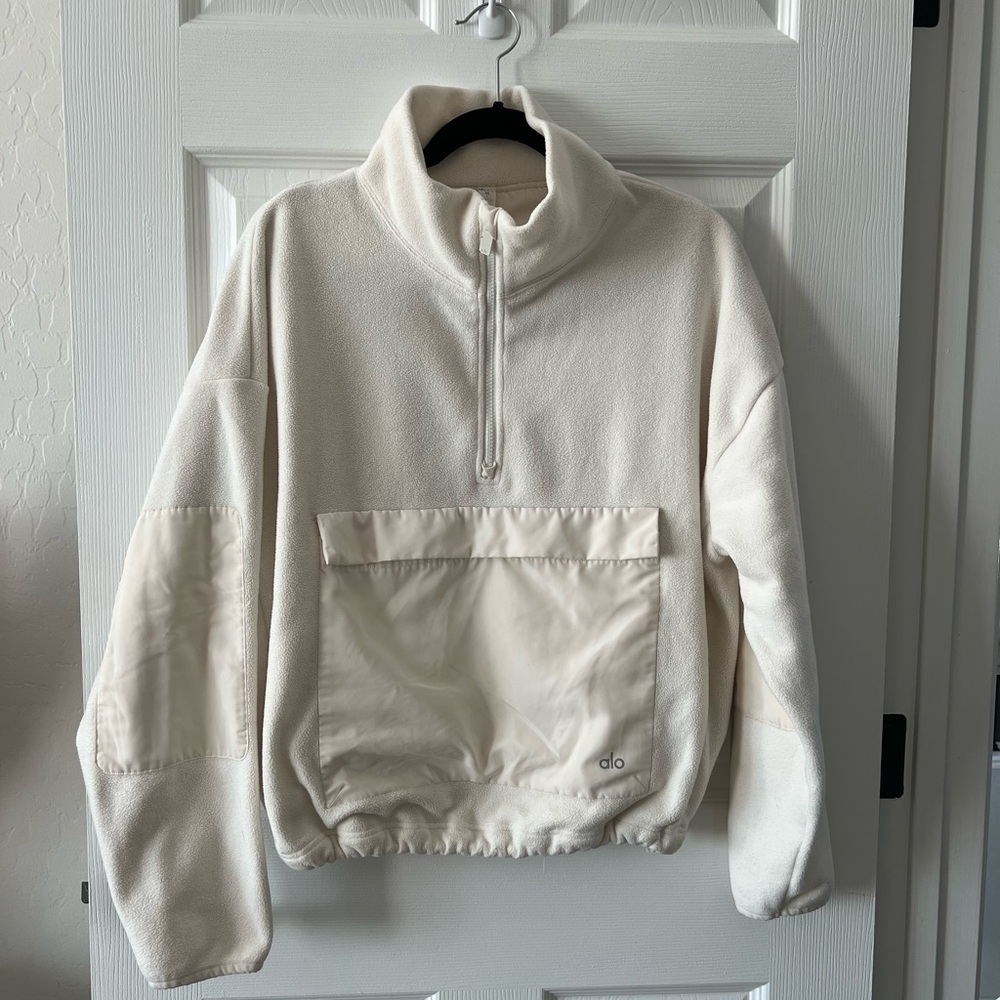 ALO Yoga Cream Half-Zip Jacket